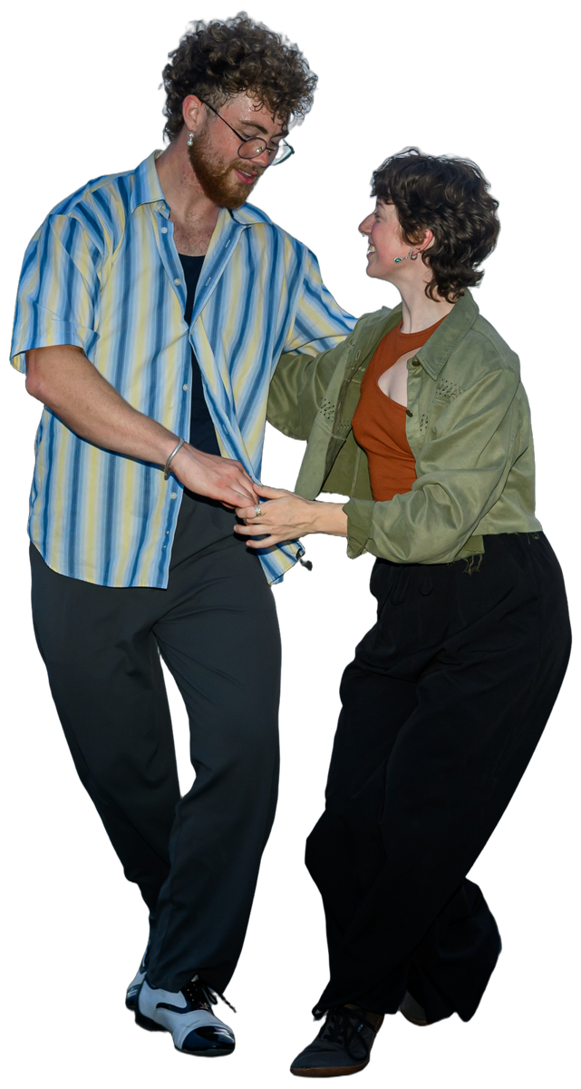 Julia Sands and Spencer Hancock dancing salsa together