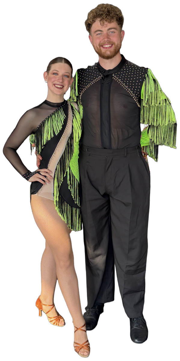 Julia Sands and Spencer Hancock in performance costume